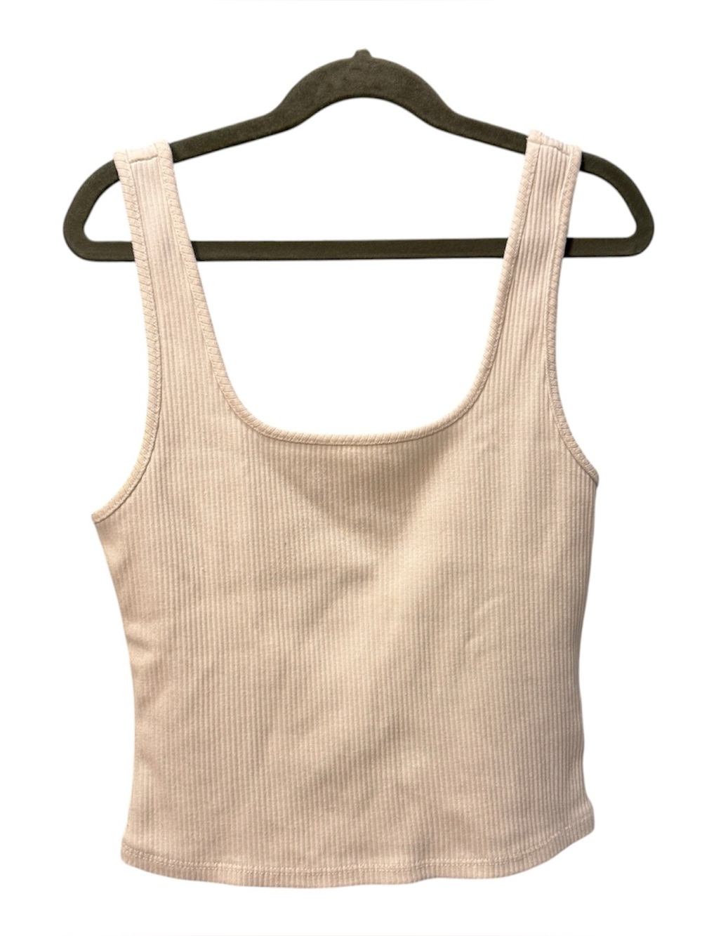 Altar'd State White Ribbed Tank Top